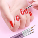 7x Acrylic Nail Art Pen Tips UV Builder Gel Painting Brush Manicure Set Hot RJK