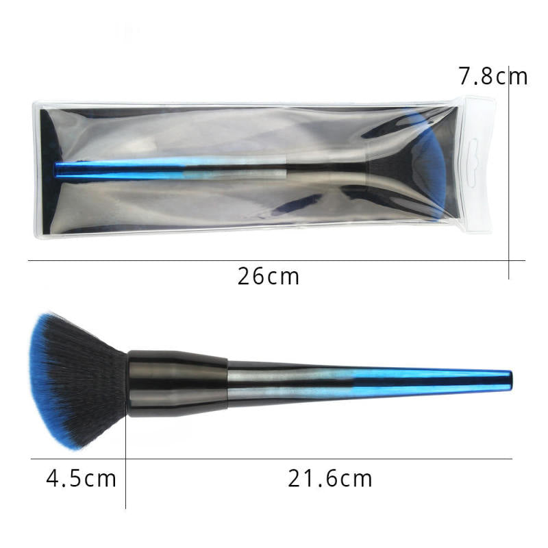 Plastic + Nylon Hair Face Foundation Powder Contour Bronzer Makeup Brush Durable
