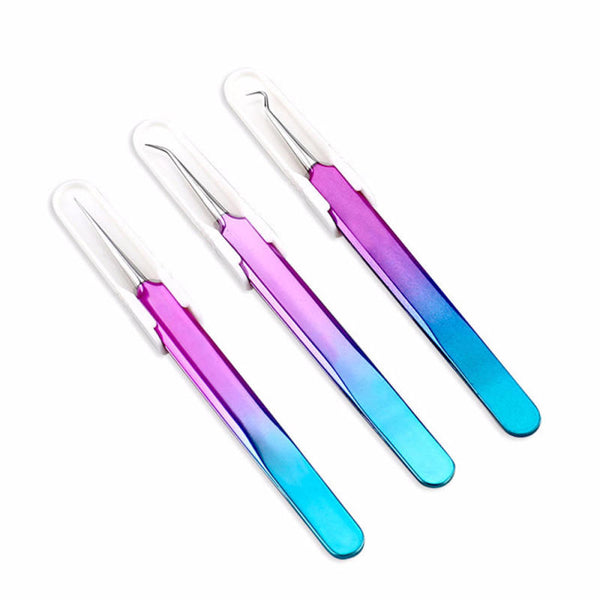 Stainless Steel Sharp Head Elbow Blackhead Forceps Pimples Remover Acne Needle