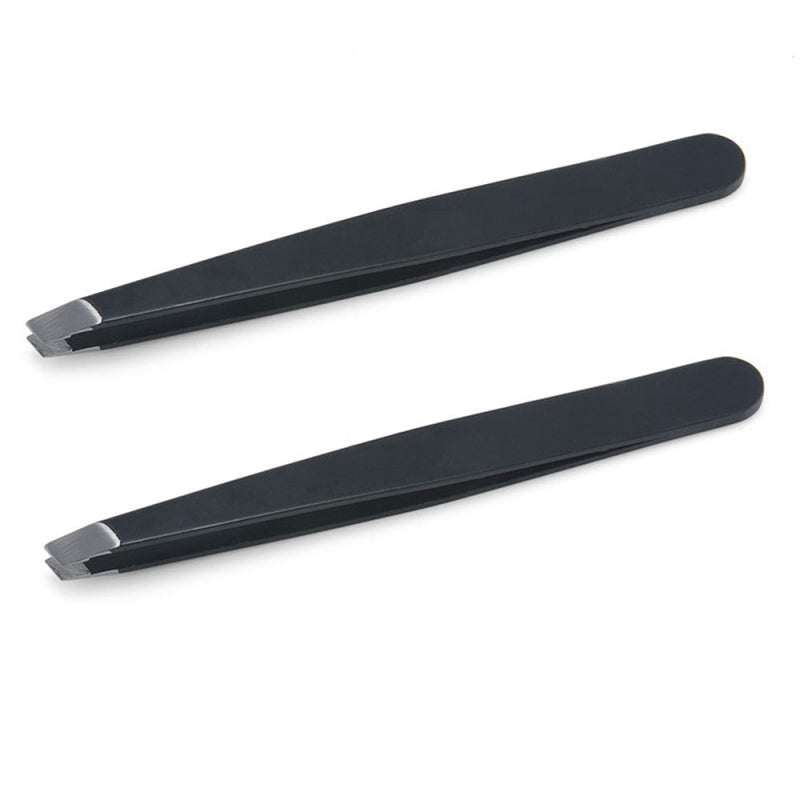Professional Stainless Steel Slant Tip Eyebrow Tweezer Hair Removal Makeup ZUQ