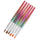 6 style Mermaid Honeycomb Handle Nail Art Acrylic UV Gel Extension Brush IMG