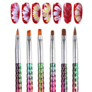 6 style Mermaid Honeycomb Handle Nail Art Acrylic UV Gel Extension Brush P XJH