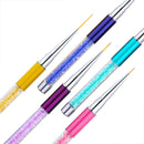 7/9/11/14/15mm Nail Art Line Acrylic Paint Brush Glass Handle UV Gel L BFR