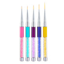 7/9/11/14/15mm Nail Art Line Acrylic Paint Brush Glass Handle UV Gel L BFR