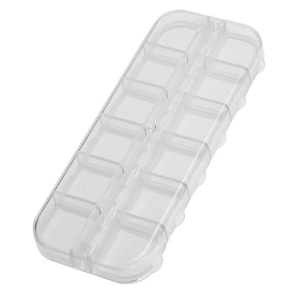 3x 12 Slots Plastic Storage Box Jewel Craft Nail Arts Beads Container ZQR