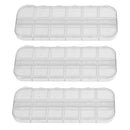 3x 12 Slots Plastic Storage Box Jewel Craft Nail Arts Beads Container ZQR