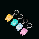 5Pcs Dental Oral Health Hygiene Floss Key Ring Keychain Random Colourf MDS