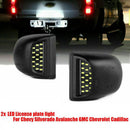 2x LED license plate light for Chevy Silverado Avalanche GMC 1500 2500 3500 fde