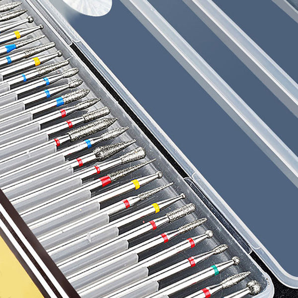30Pcs/Set Diamond Nail Drill Bit For Art Nail Cuticle Manicure Pedicure JPH
