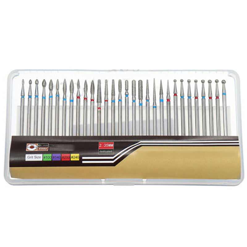 30Pcs/Set Diamond Nail Drill Bit For Art Nail Cuticle Manicure Pedicure JPH