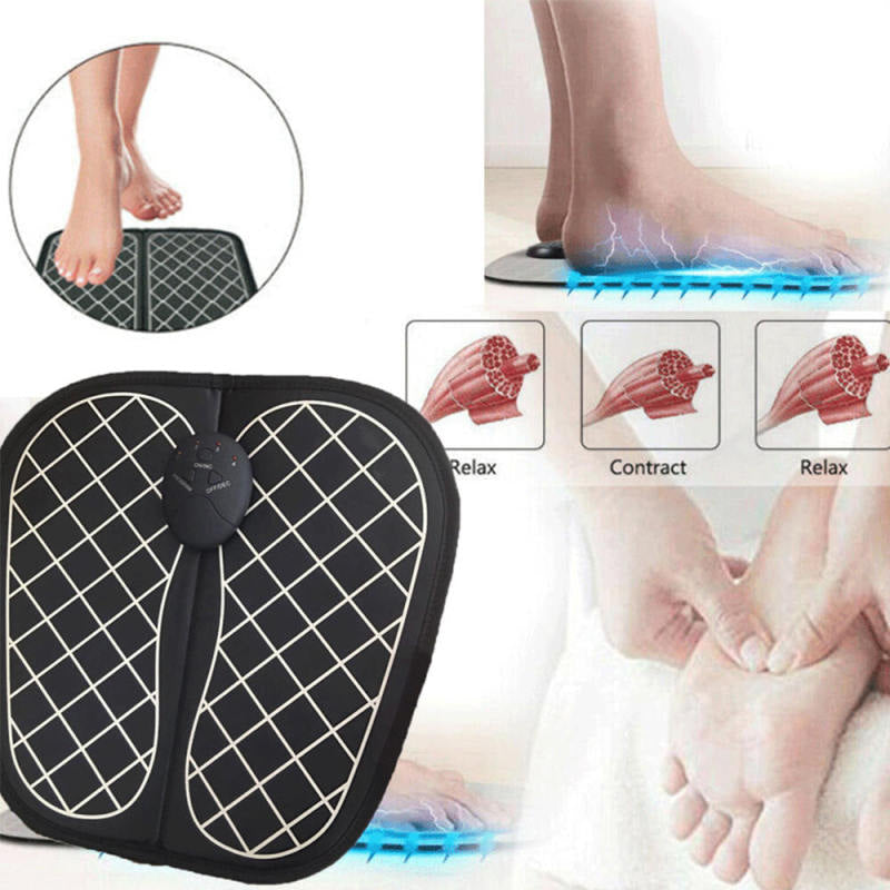 Electric EMS Foot Massager Feet Relax Deep Kneading Shiatsu Toe Pain Mas KIC