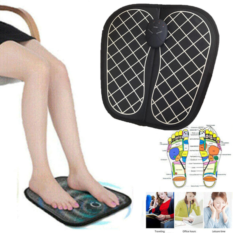Electric EMS Foot Massager Feet Relax Deep Kneading Shiatsu Toe Pain Mas KIC