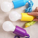 LED Bulb Light On A Rope Lamp Pull Cord Color Change Chandelier Camping Hanging