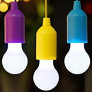 LED Bulb Light On A Rope Lamp Pull Cord Color Change Chandelier Camping Hanging