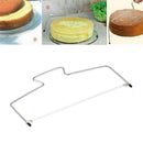 Cake Cutter Leveler Stainless Steel Adjustable Dual Layers Slicer Baki RYW