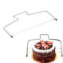 Cake Cutter Leveler Stainless Steel Adjustable Dual Layers Slicer Baki RYW