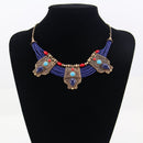 Chic Turquoise Coral Blue Beads Tibetan Necklace Lapis Lazuli Stone Unique Chain