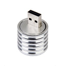Aluminum 5V-3W USB LED Lamps Socket Spotlight Flashlight Bright White Lights