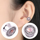 1 pc Stainless Steel Ear Plugs Tunnels Earring Gauges Piercing Ring Fashion Hot