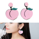 Chic Women Girl Mini Peach Shape Ear Stud Earrings Fashion Jewelry Gifts Hot