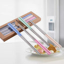 4 Pairs Set Noodle Deep Fried Hot Pot Wheat Straw Chopsticks Chinese Tableware