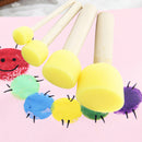 4x Wooden Handle Stencil Sponge Foam Brush Furniture Crafts Art Painting Tools