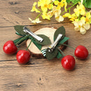 2pcs Girls Sweet Splice Striped Cherry Bow Alligator Hair Clips Hairpin Headwear