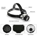 19 LED Green Head Light Torch Hydroponics Plant Grow Room Headlamp 4 Modes