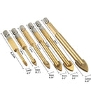 6pcs Hex Shank Drill Bit Glass Cross Spear Head Tungsten Carbide Tip 4-12mm YM