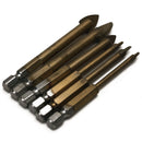 6pcs Hex Shank Drill Bit Glass Cross Spear Head Tungsten Carbide Tip 4-12mm YM