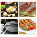 40Pcs Round Paper Silicone Oil Non-Stick Baking Papers Pad Mats White Di ZPP