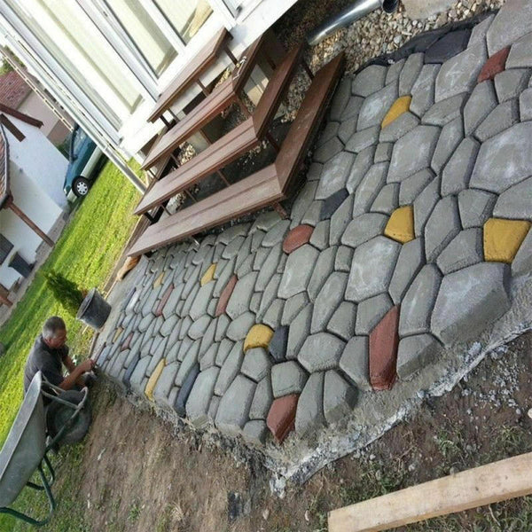 DIY Plastic Path Makers Mold Manually Paving Cement Brick Molder Garden  TOE