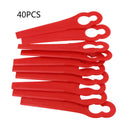 40x Red Plastic Blade Set Replacement Blade Cordless Grass Trimmer TGO