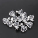 6pcs 30mm Glass Diamond Crystal Dresser Knobs Drawer Pull Handle Cabinet QQW