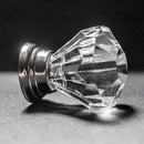 6pcs 30mm Glass Diamond Crystal Dresser Knobs Drawer Pull Handle Cabinet QQW