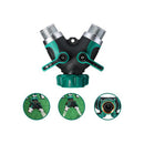 Garden Tap Hose Splitter Connector Valve Adapter Pipe Water Connect 2 Way New