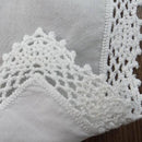 1 Piece White premium cotton wedding gift lace handkerchief for women/ CBG
