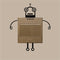 Black Robot Switch Sticker Living Room Bedroom Wall Poster Home Decor