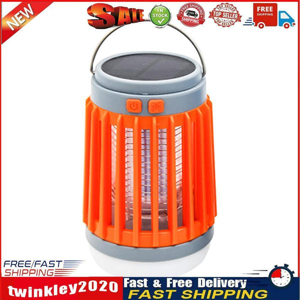 Solar Anti Insect Repeller Lamp Bug Waterproof Outdoor USB Light (Orange) Newly