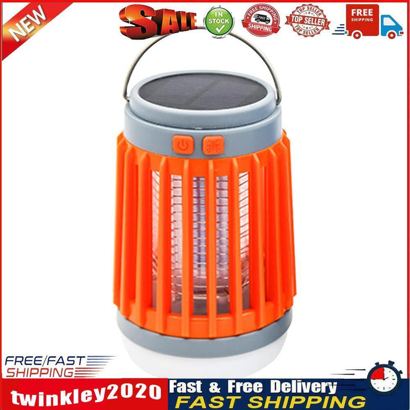 Solar Anti Insect Repeller Lamp Bug Waterproof Outdoor USB Light (Orange) Newly