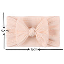 Soft Nylon Baby Headband Bows Newborn Girls Infant Turban Hairband (Pink) Newly