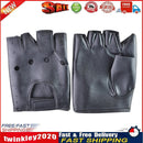 Adults Anti-Skid Half-Finger Hollow Leather Gloves Hip-Hop Cycling Gloves Newly
