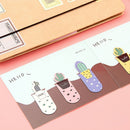 3pcs /Set Gift Cute Cartoon DIY Paper Clip Cactus Bookmark Notes Magnetic
