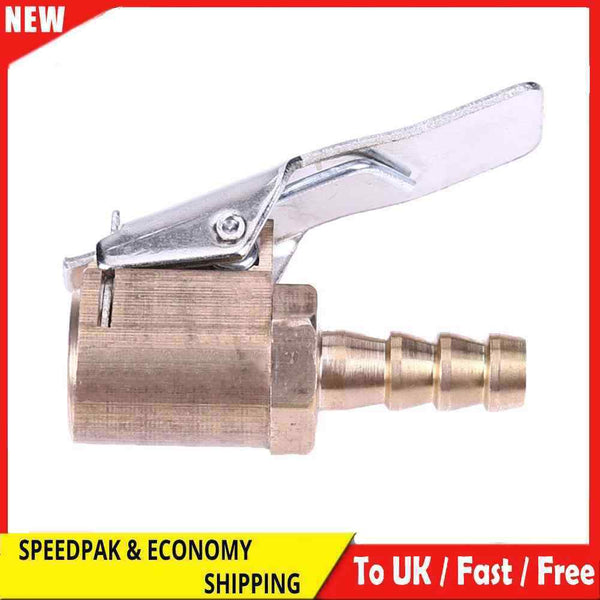 6mm Brass Car Truck Tire Inflator Air Valve Connector Clip-on Air Chuck