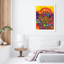 Abstract Sun Flower Oil Paint By Numbers Kit DIY Frameless Drawing for Adul