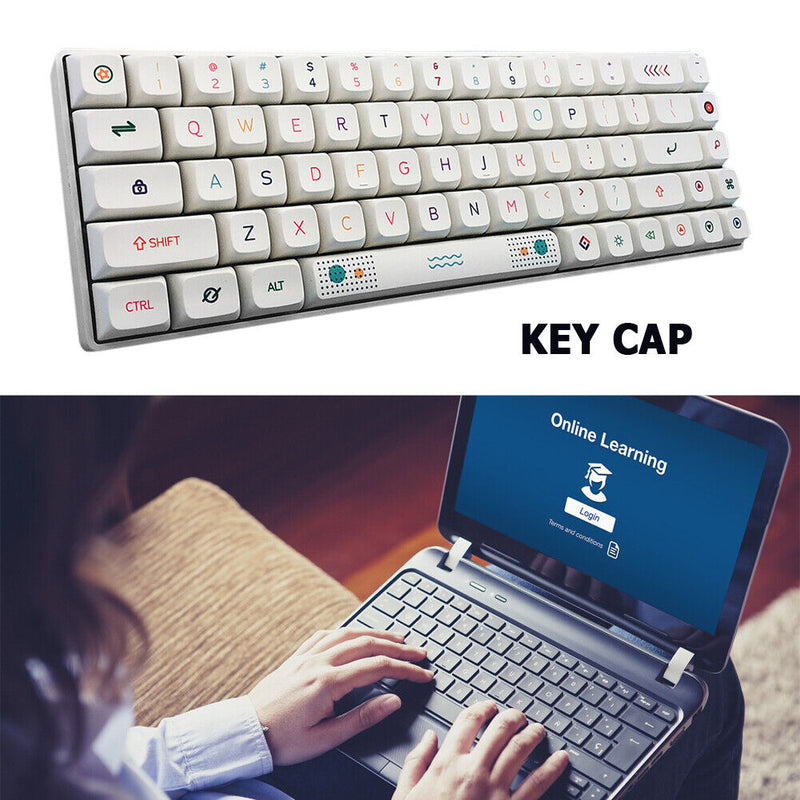 127-Key Sublimation XDA Neon Mechanical Keyboard Keycap Set for MX Switch