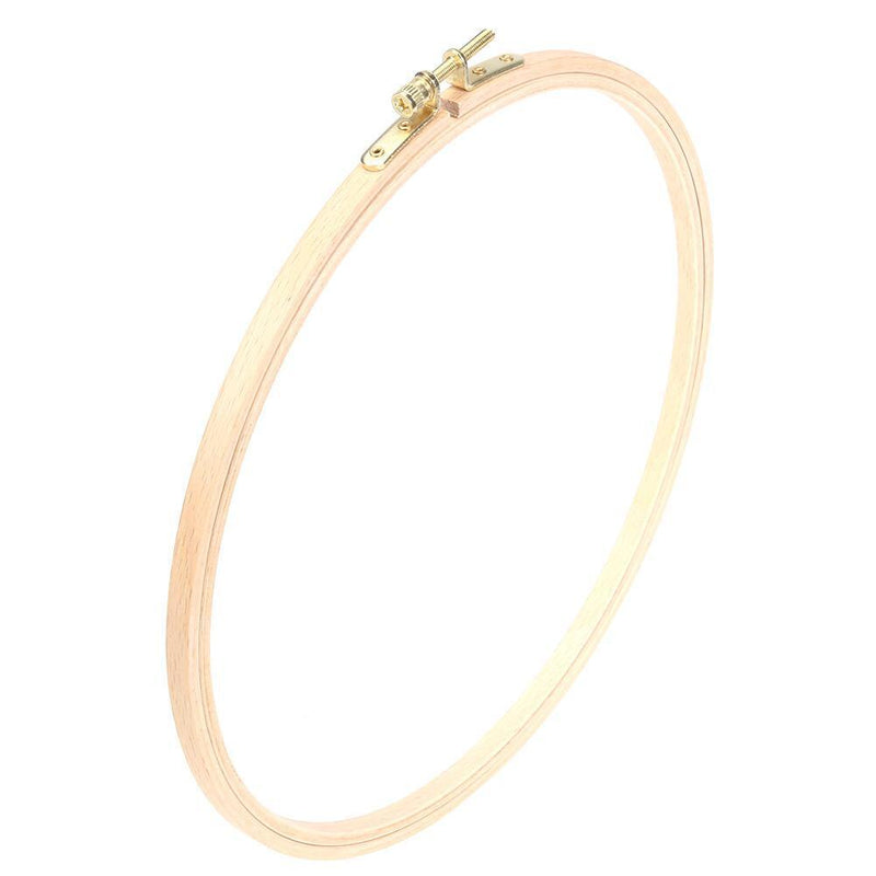 DIY Wooden Cross Stitch Frame Needlework Hoop Ring Embroidery Tool(24cm) Newly