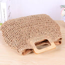 Retro Big Totes Women Woven Shoulder Handbags Top-handle Bags (Light Brown)