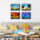16pcs Silhouette Painting Template Stencils for Oil Paint Pattern Color Filling