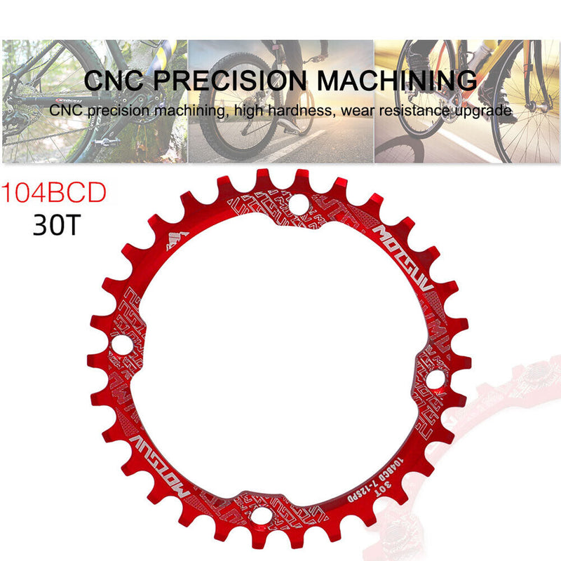 MOTSUV 104BCD Mountain Bike Crank Set Tooth Plate MTB Chain Ring Single Disc